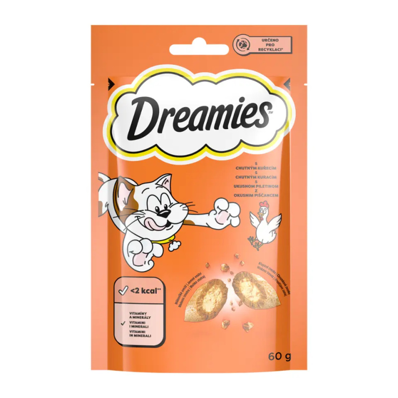 Whiskas Dreamies Pochoutka 60g - Kuřecí