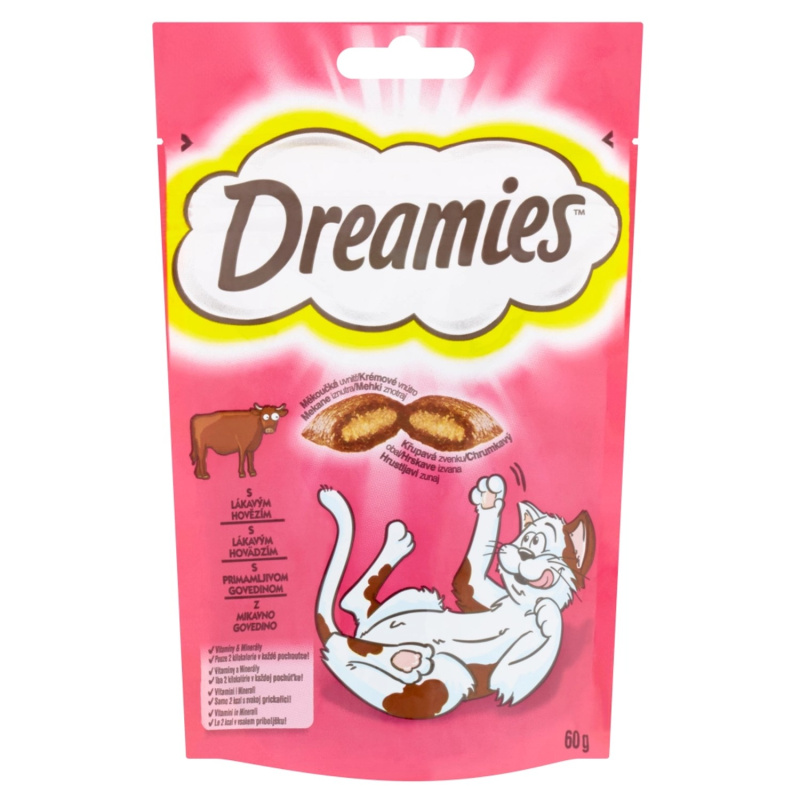 Dreamies kočka pochoutka s hovězím 60 g