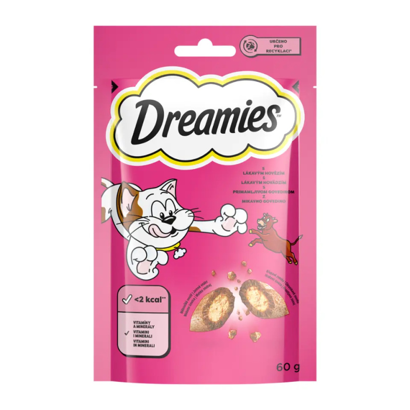 Dreamies kočka pochoutka s hovězím 60 g