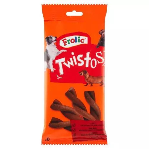 Frolic pochoutka Twistos s hovězím 6 ks