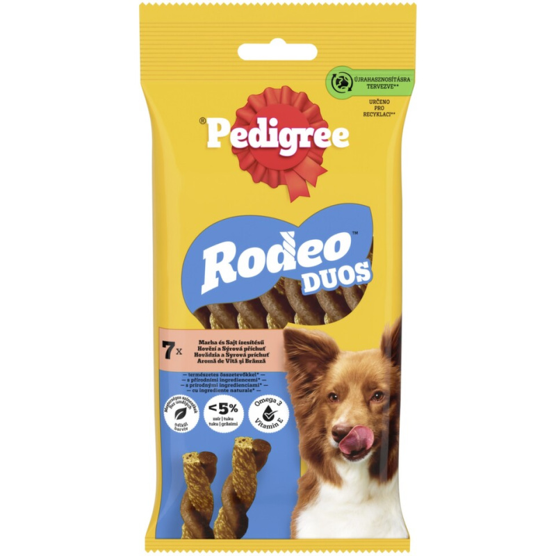 Pedigree Pochoutka Rodeo Duo hovězí a sýr  123g