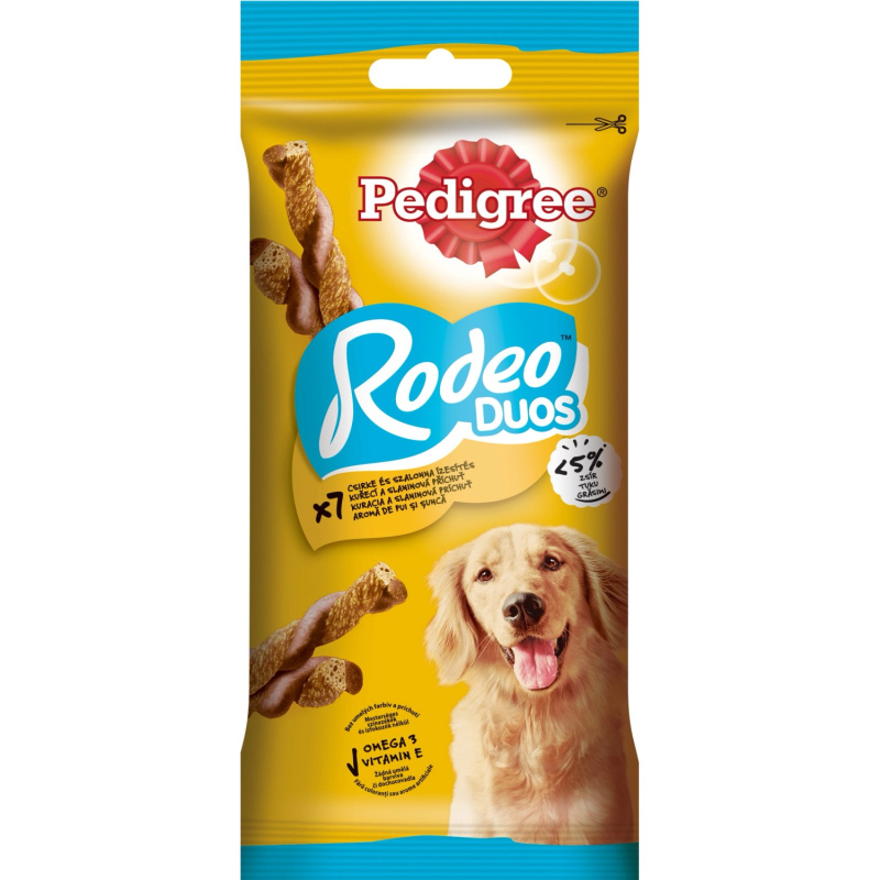 Pedigree Pochoutka Rodeo Duo kuře a slanina  123g