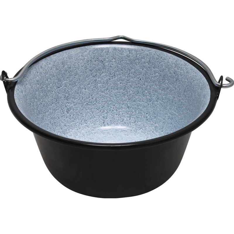 Kotlík gulášový závěsný smaltovaný, černý, 6 l, pr. 32,5 cm