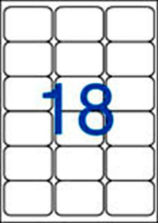 Victoria Samolepicí etikety A4 100 ks - 63,5 × 46,6 mm