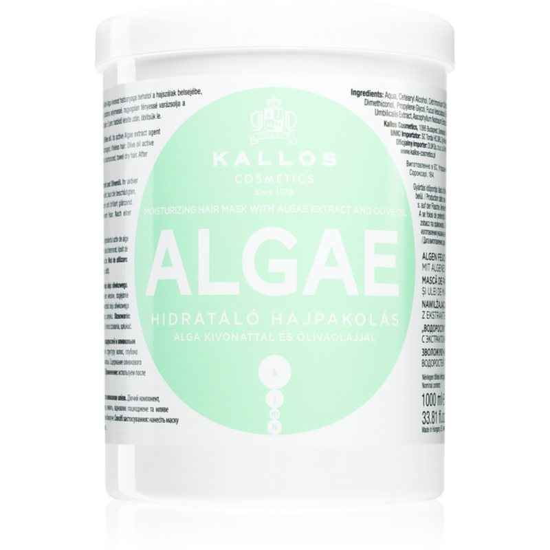 Kallos KJMN Professional Algae hydratační maska s výtažkem z řas a olivovým olejem 1000 ml