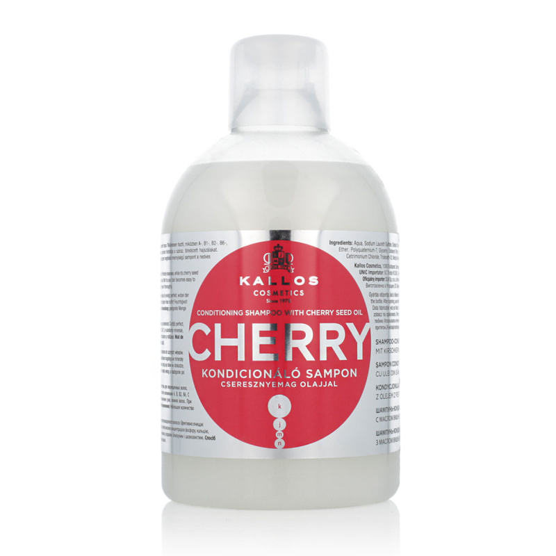 Kallos KJMN Professional Cherry hydratační šampon pro suché a poškozené vlasy 1000 ml