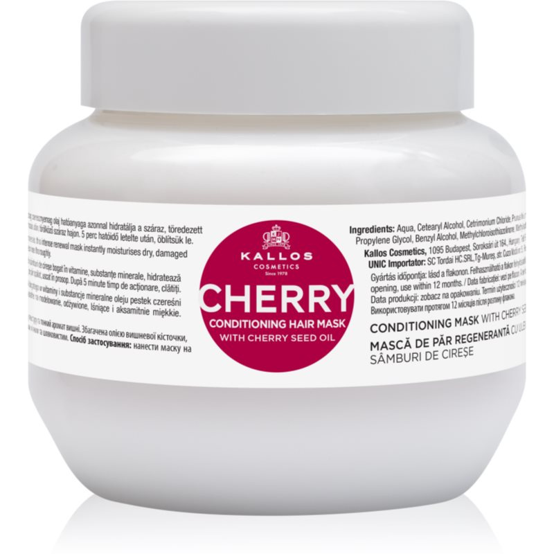 Kallos KJMN Professional Cherry hydratační maska pro poškozené vlasy 275 ml