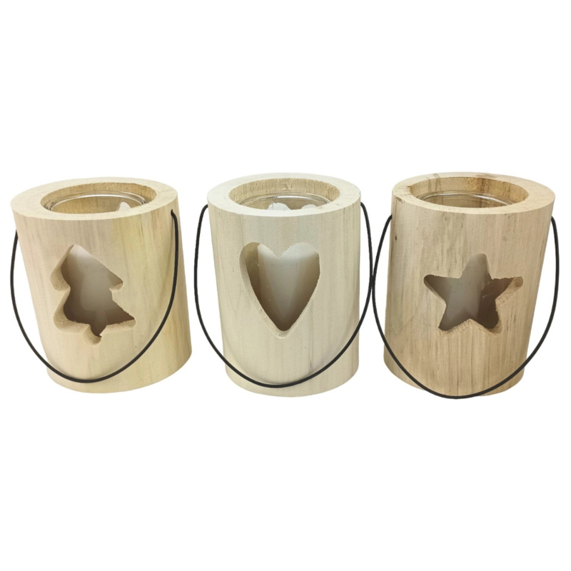 Sunny Garden Dřevěná lucerna v norském stylu různé druhy pr. 13 x 15 cm