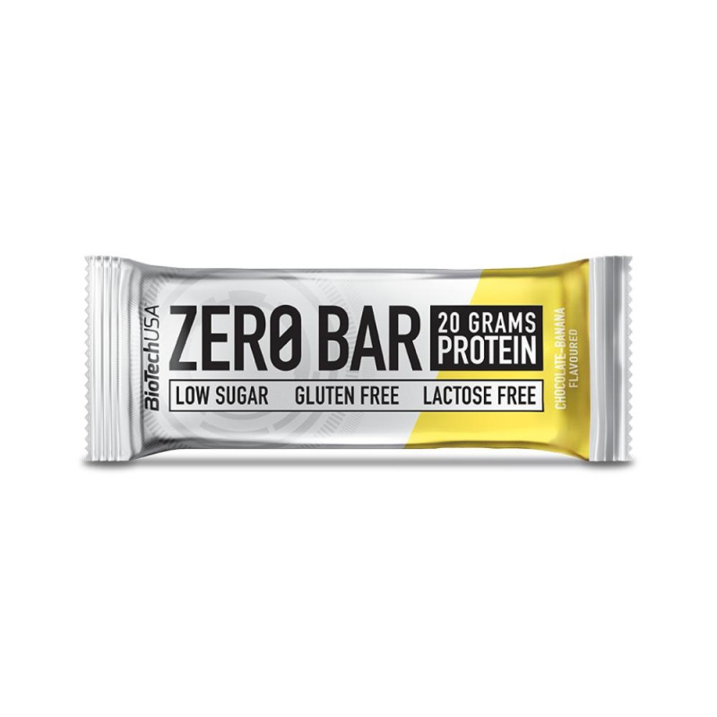BioTech USA Zero Bar, proteinová tyčinka, 50 g Příchuť: Čokoláda/Banán