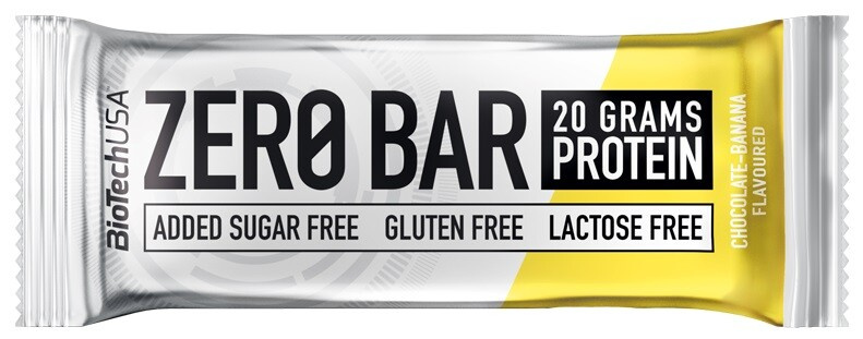 BioTech USA Zero Bar, proteinová tyčinka, 50 g Příchuť: Čokoláda/Banán