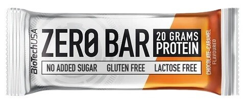 BioTech USA Zero Bar, proteinová tyčinka, 50 g Příchuť: Čokoláda/Karamel