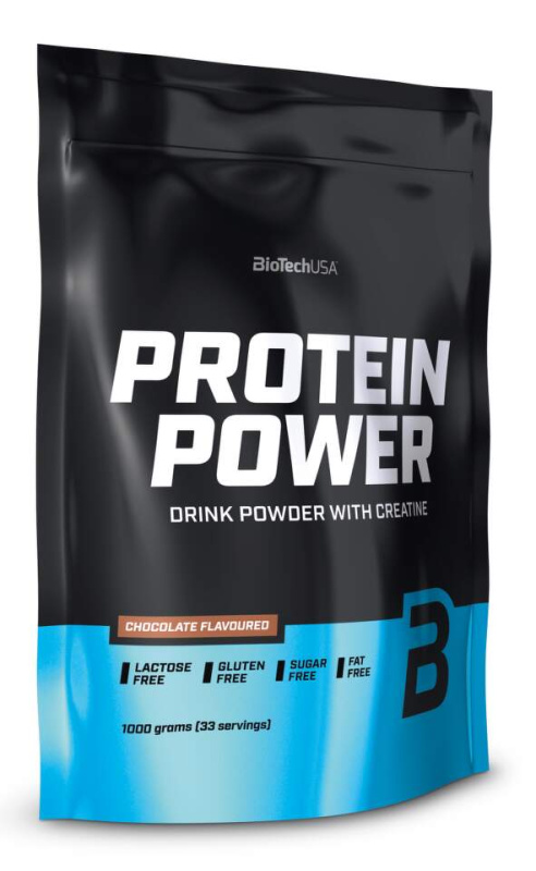 BioTech USA Protein Power, 1000 g Příchuť: Čokoláda