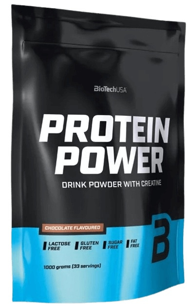 BioTech USA Protein Power, 1000 g Příchuť: Čokoláda