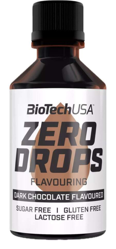 Biotech USA Zero Drops, dochucovací kapky,  50 ml Příchuť: Tmavá čokoláda