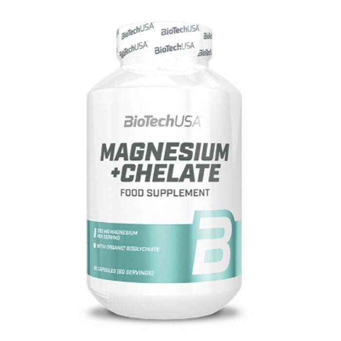 BioTech USA Magnesium + Chelate, 60 kapslí