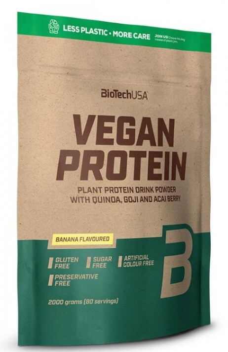 BioTech USA Vegan Protein, 2000 g Příchuť: Banán