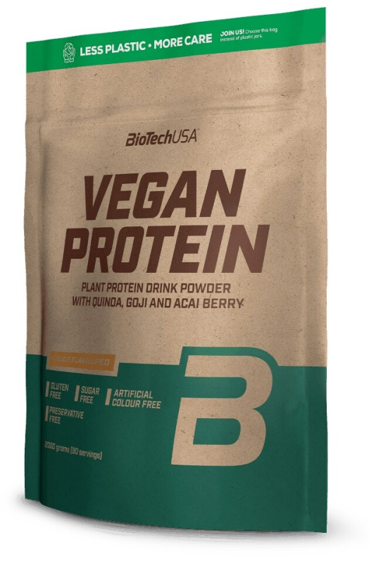 BioTech USA Vegan Protein, 2000 g Příchuť: Lískový oříšek