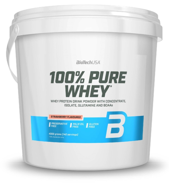 Biotech USA BioTechUSA 100% Pure Whey 4000 g - jahoda