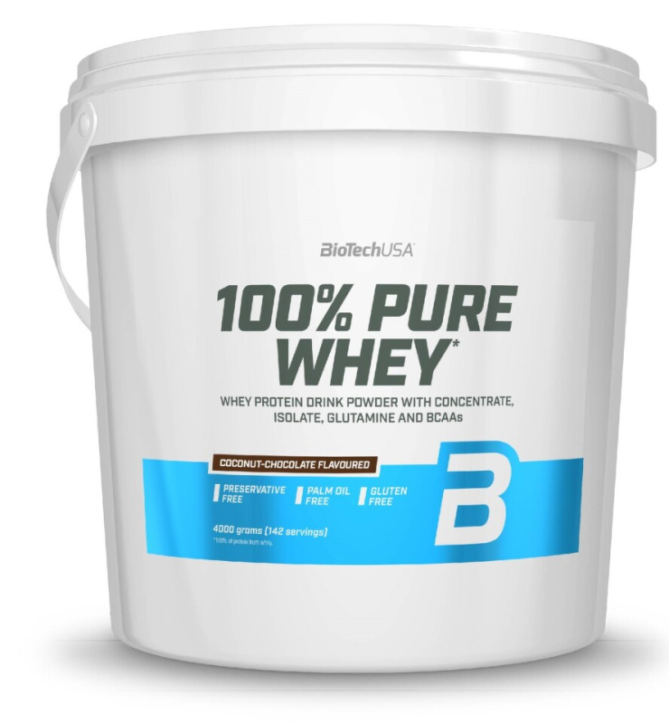 Biotech USA BioTechUSA 100% Pure Whey 4000 g - čokoláda/kokos