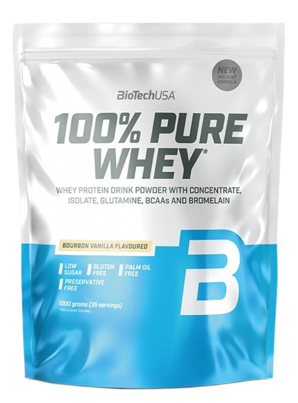 BioTech USA 100% Pure Whey Protein, 1000 g Příchuť: Vanilka