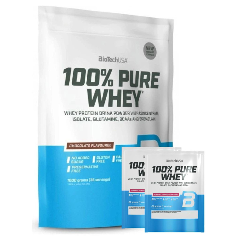 BioTech USA 100% Pure Whey Protein, 1000 g Příchuť: Salted Caramel