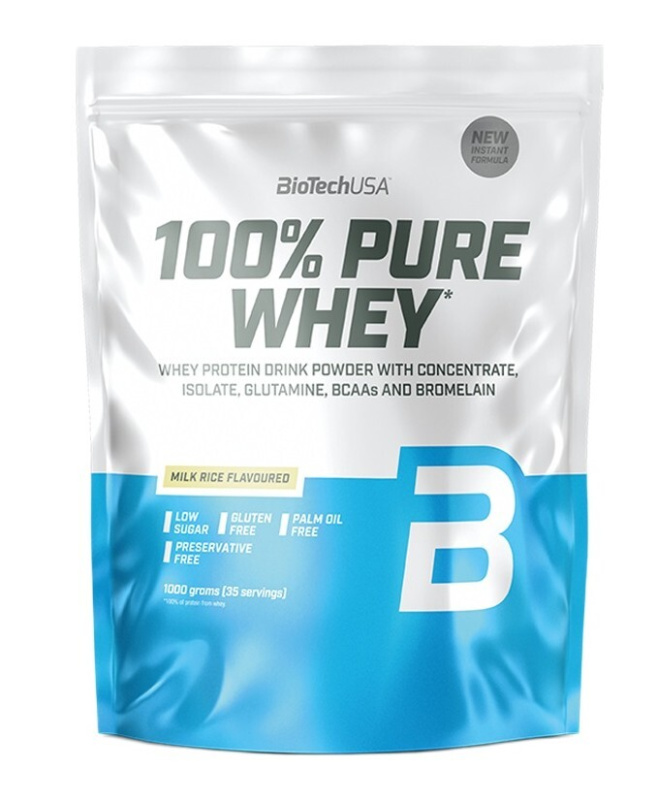 BioTech USA 100% Pure Whey Protein, 1000 g Příchuť: Mléčná rýže