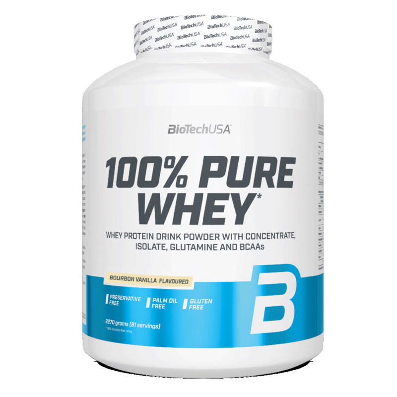 BioTech USA 100% Pure Whey Protein, 454 g Příchuť: Banán