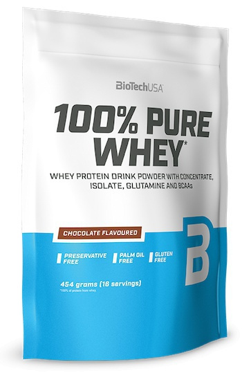BioTech USA 100% Pure Whey Protein, 454 g Příchuť: Salted Caramel
