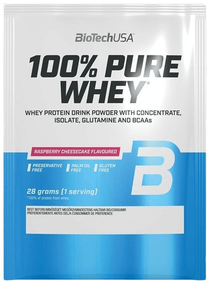 BioTech USA 100% Pure Whey Protein, TESTER, 28 g Příchuť: Vanilka