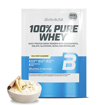 BioTech USA 100% Pure Whey Protein, TESTER, 28 g Příchuť: Mléčná rýže