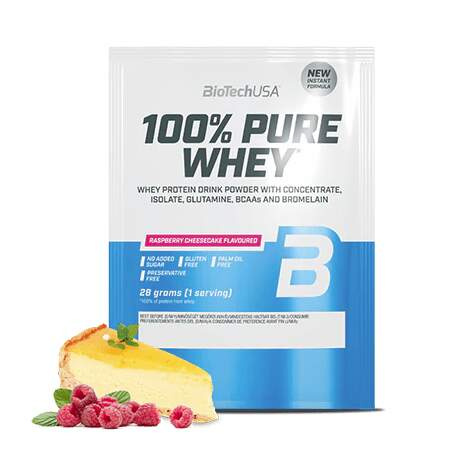 Biotech USA BioTechUSA 100% Pure Whey 28 g - malinový cheesecake