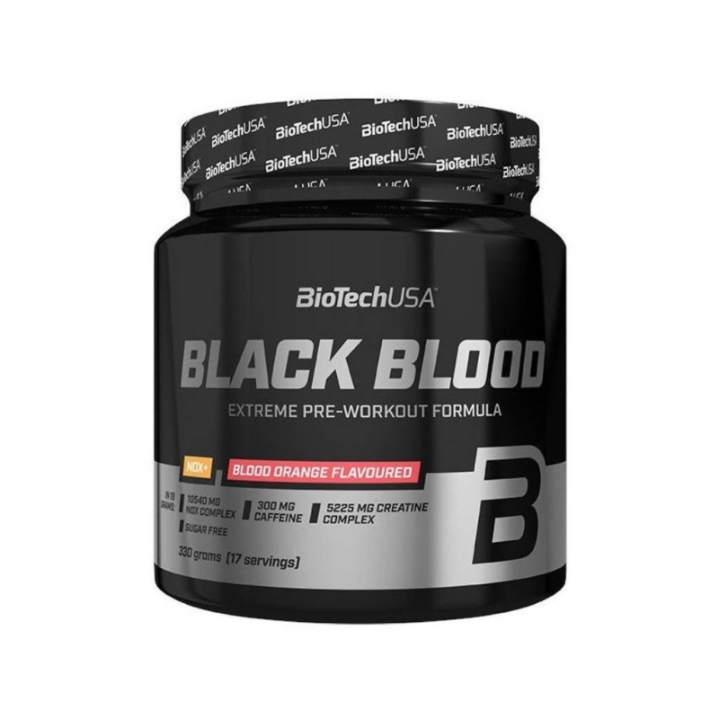 BioTech USA Black Blood NOX+ 330 g Příchuť: Ruby Berry