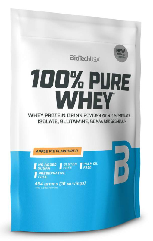 BioTech USA 100% Pure Whey Protein, 454 g Příchuť: Jablečný koláč