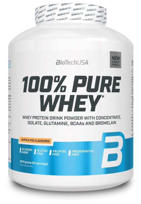 BioTech USA 100% Pure Whey Protein, 2270 g Příchuť: Jablečný koláč