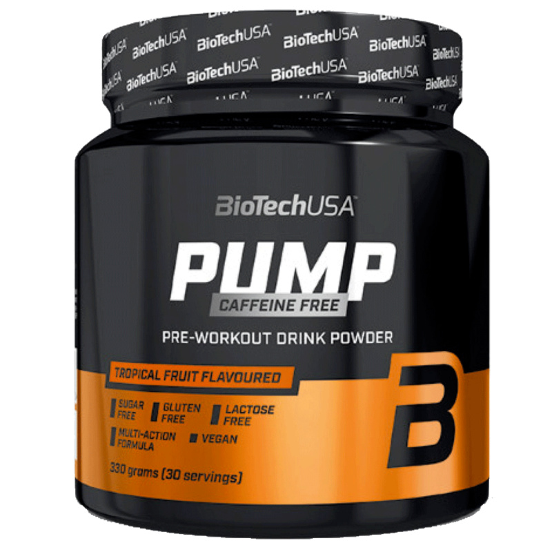 Biotech USA BiotechUSA Pump Caffeine free 330 g - tropické ovoce