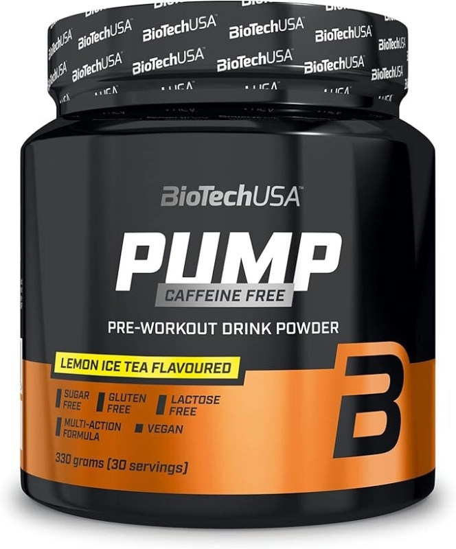Biotech USA BiotechUSA Pump Caffeine free 330 g - citronový ledový čaj