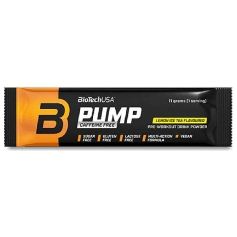 Biotech USA BiotechUSA Pump Caffeine free 11 g - citronový ledový čaj