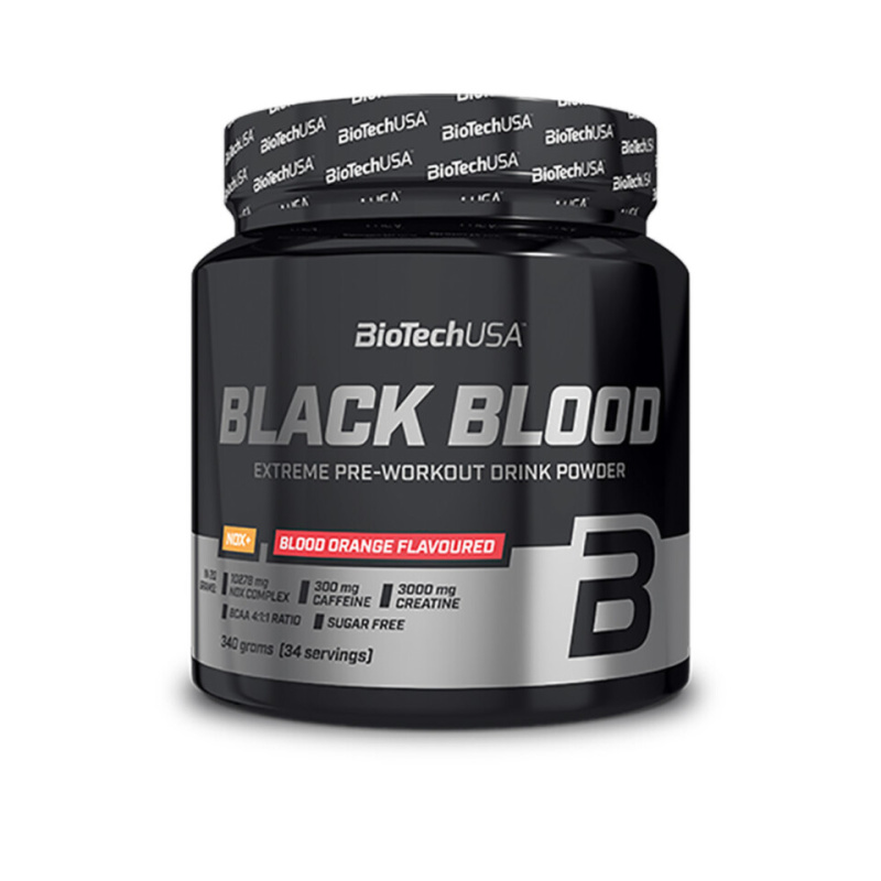 BiotechUSA Black Blood NOX+ 340 g - červený pomeranč