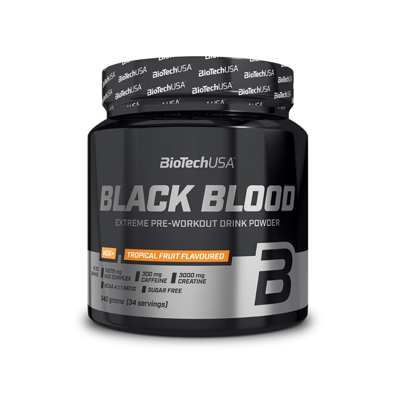 BiotechUSA Black Blood NOX+ 340 g - tropické ovoce
