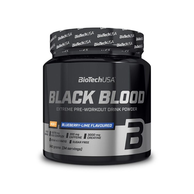 BiotechUSA Black Blood NOX+ 340 g - borůvka/limetka