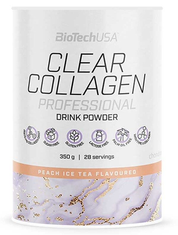 BioTech USA Clear Collagen Professional, 350 g Příchuť: Broskvový ledový čaj