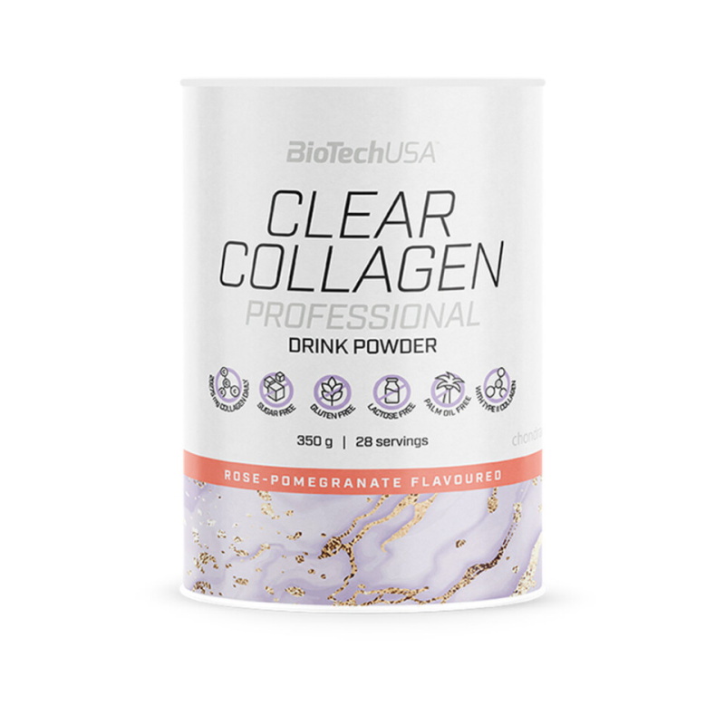 BioTech USA Clear Collagen Professional, 350 g Příchuť: Růže/Granátové jablko