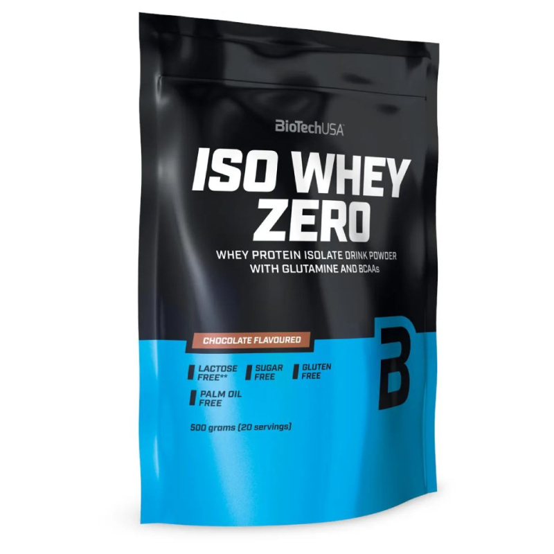 BioTech USA ISO Whey ZERO, Protein bez laktózy, 500 g Příchuť: Čokoláda