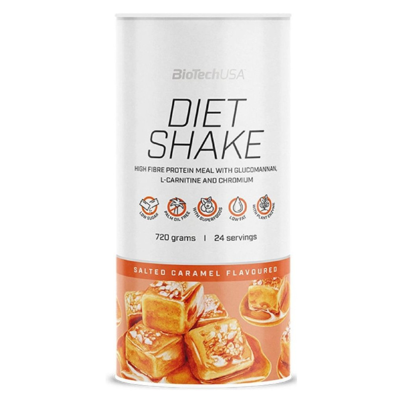 BioTech USA Diet Shake Protein, 720 g Příchuť: Salted Caramel