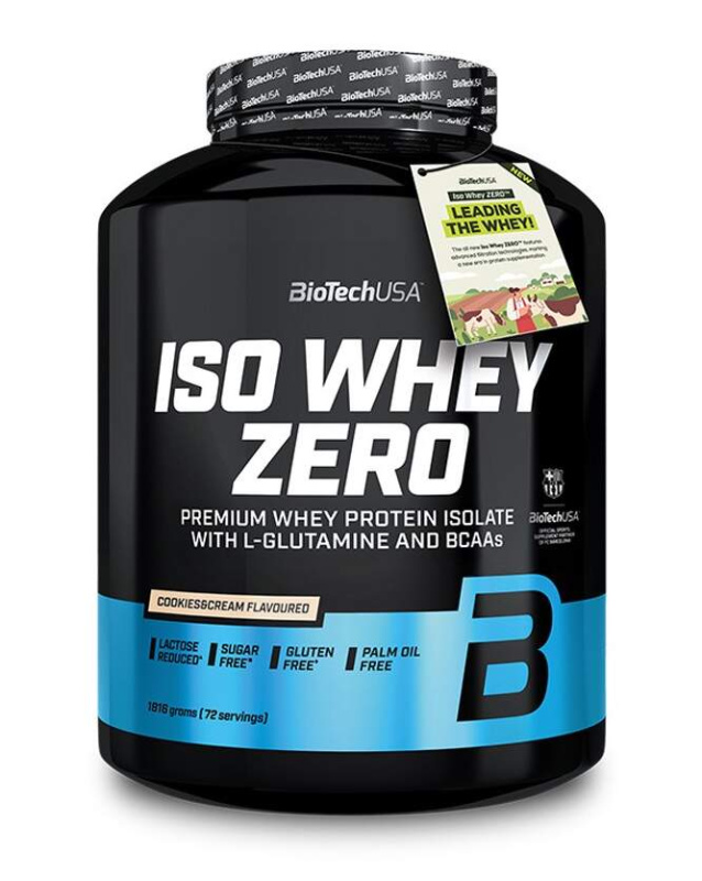 BioTech USA ISO Whey Protein Zero, 1816 g Příchuť: Sušenky se smetanou