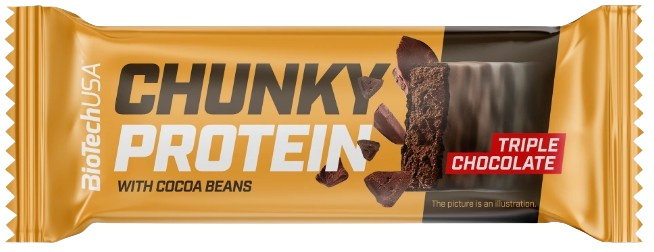 Biotech USA BioTechUSA Chunky Protein Bar 50 g - Triple Chocolate