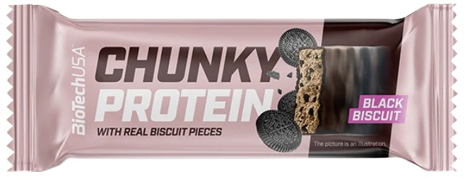 Biotech USA BioTechUSA Chunky Protein Bar 50 g - Black Biscuit