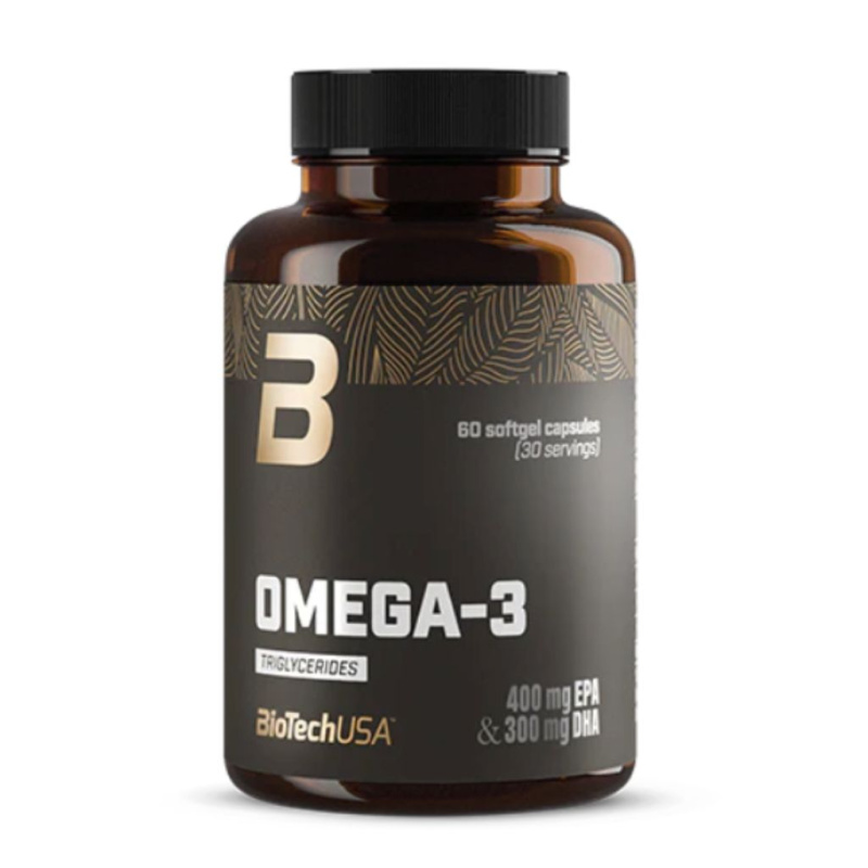 BioTech USA Omega-3 Triglycerides, 60 kapslí