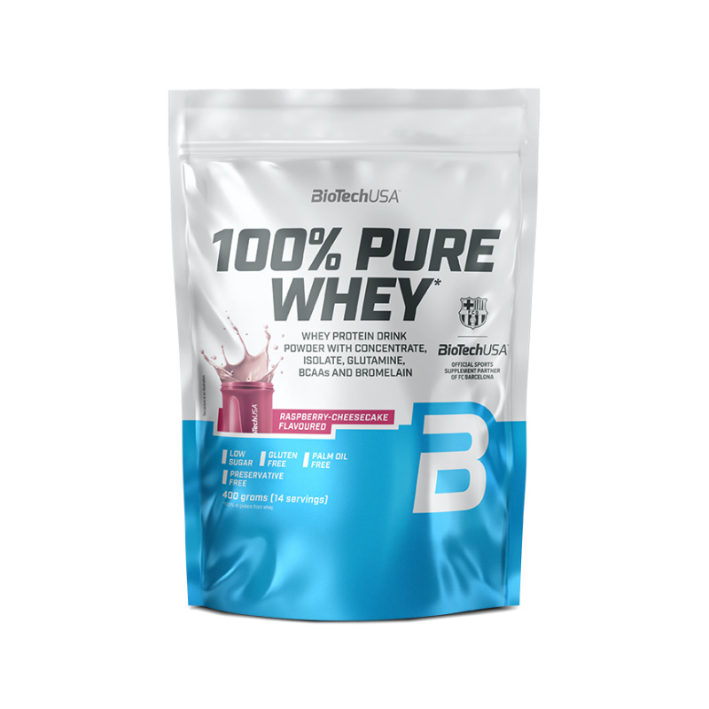 BioTechUSA 100% Pure Whey 400 g - malinový cheesecake