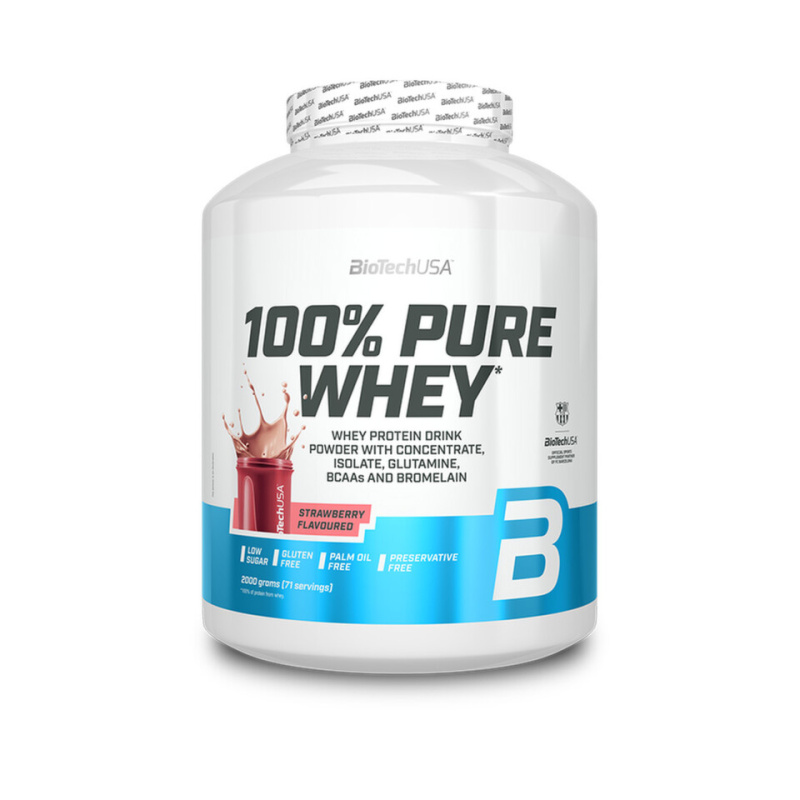 BioTechUSA 100% Pure Whey 2000 g - jahoda